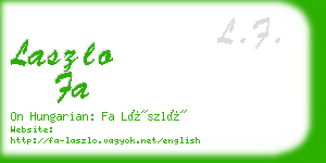 laszlo fa business card